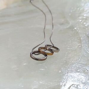 3 Ring Designer Love necklace